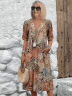 Women A-Line Dress with adjustable shoulder straps loose fit