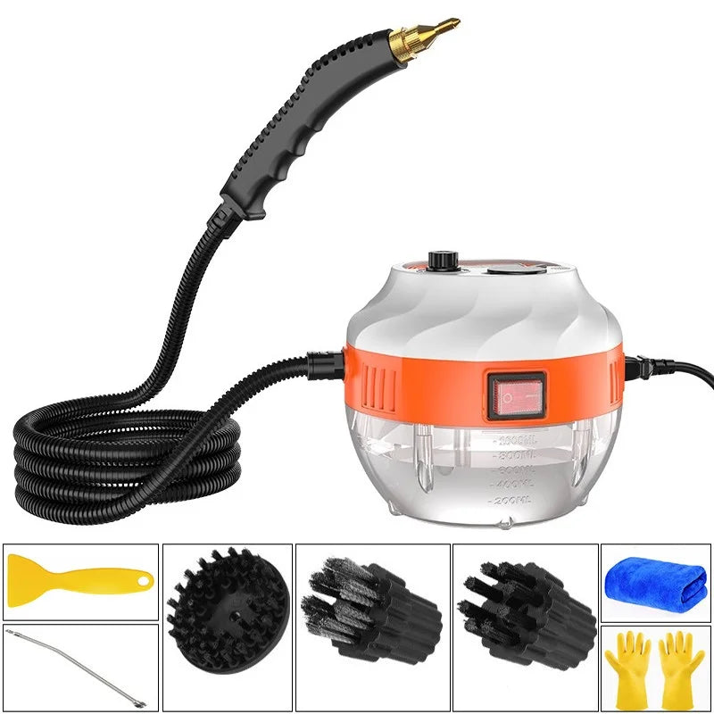 Steam cleaner 2800W high pressure for kitchen and car, chemical-free