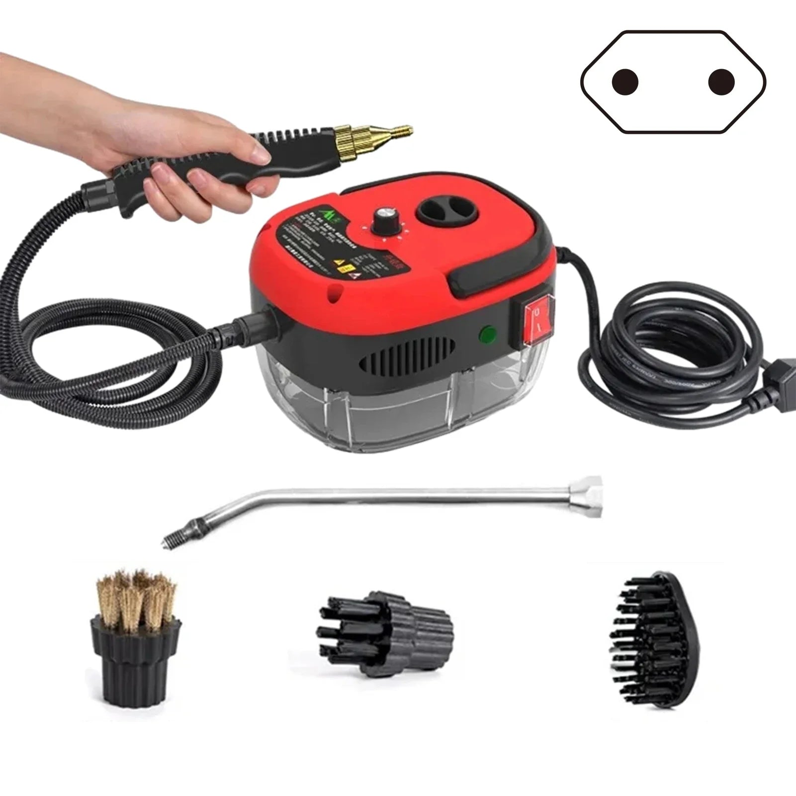 2500W high pressure steam cleaner with 6 steam settings for home and kitchen