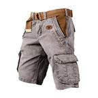 Men's cargo shorts with six pockets, stretch cotton fit, relaxed modern cut