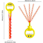 32-hole smiling face bubble wand kids outdoor toy, colorful bubbles
