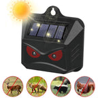 Solar ultrasonic animal repellent 2-pack, weatherproof outdoor pest control stake