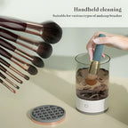 Electric makeup brush cleaner 3-in-1 with UV sterilization and USB charging