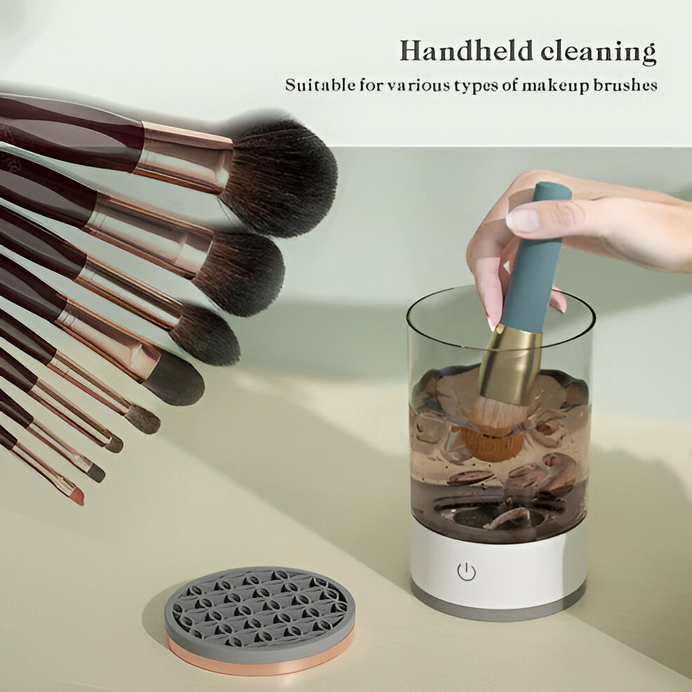 Electric makeup brush cleaner 3-in-1 with UV sterilization and USB charging