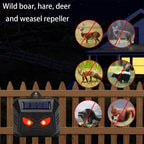Solar ultrasonic animal repellent 2-pack, weatherproof outdoor pest control stake