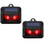 Solar ultrasonic animal repellent 2-pack, weatherproof outdoor pest control stake