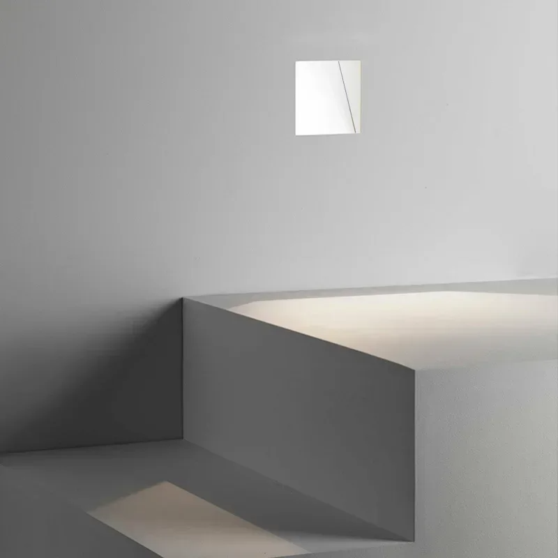LED wall sconce nordic stair light stainless steel frameless sensor 1-light