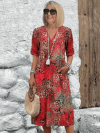 Women A-Line Dress with adjustable shoulder straps loose fit