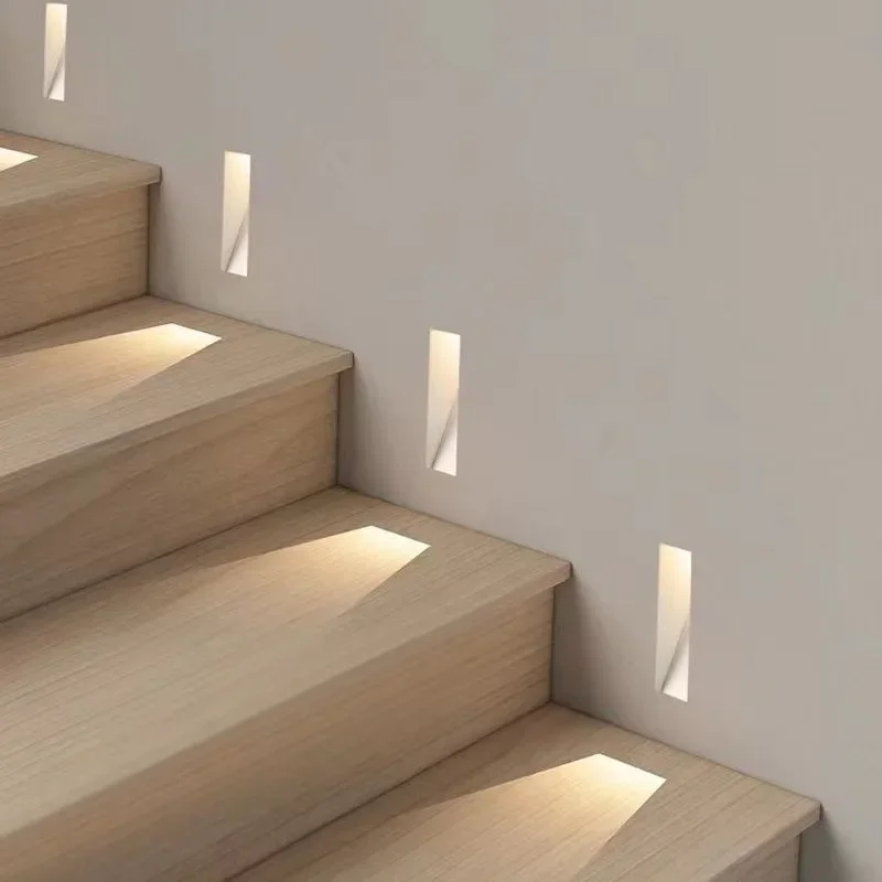 LED wall sconce nordic stair light stainless steel frameless sensor 1-light