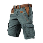 Men's cargo shorts with six pockets, stretch cotton fit, relaxed modern cut