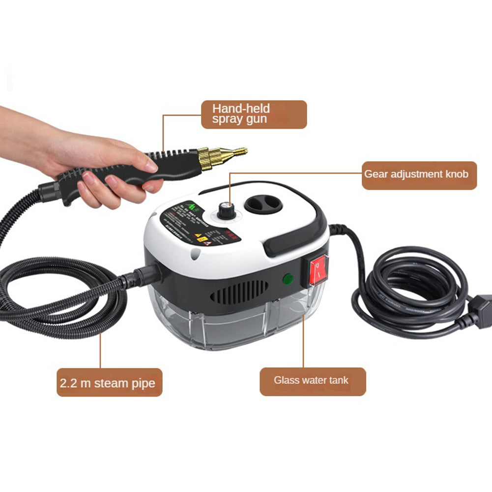 2500W high pressure steam cleaner with 6 steam settings for home and kitchen