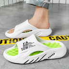 Unisex massage slippers with orthopedic arch support and non-slip cushioned sole