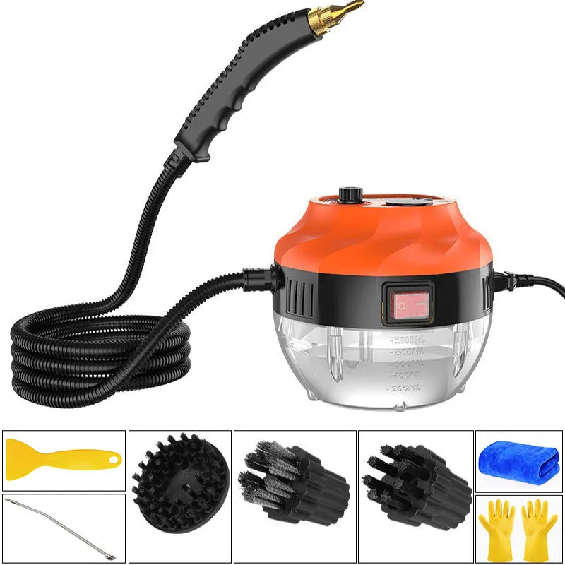 Steam cleaner 2800W high pressure for kitchen and car, chemical-free