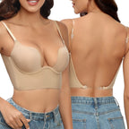 Backless bra strapless seamless invisible support for open-back dresses