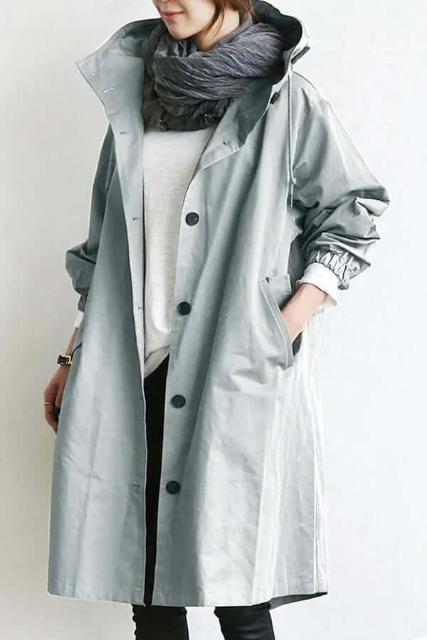 Women's lightweight waterproof rain cape, packable and stylish