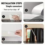 Blackout curtains self-adhesive hook and loop cordless for bedroom and living room