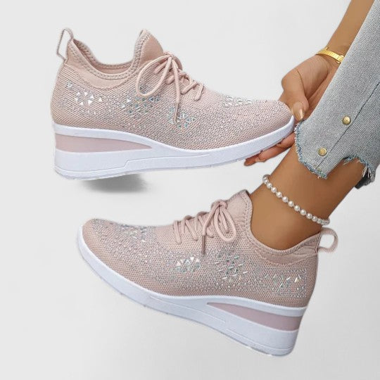 Women orthopedic sneakers with wide toe box and arch support