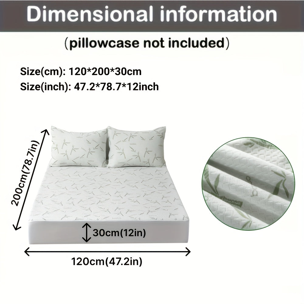 Bamboo mattress protector with cooling 3D air layer and breathable surface