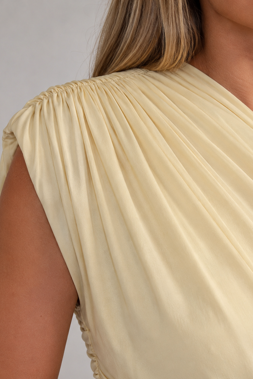 Maternity Maxi Dress Asymmetric Neckline Baby Shower | Kira