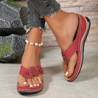 Women's orthopedic sandals with gel sole and wide heel, open toe design