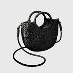 Women handbag natural style rounded silhouette lightweight casual bag