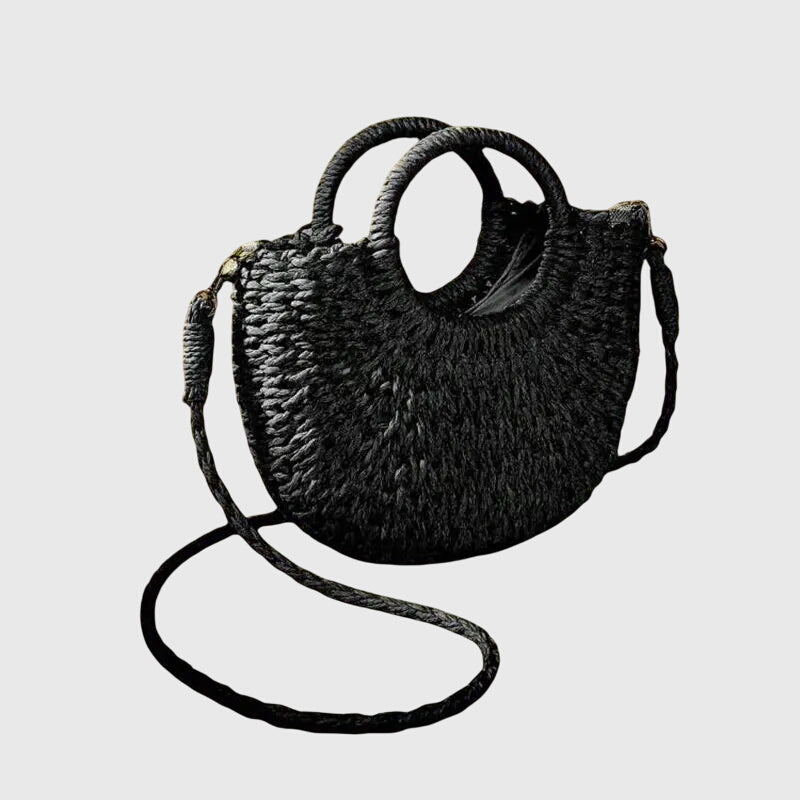 Women handbag natural style rounded silhouette lightweight casual bag