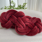 Plush button ball cushions set of 2, decorative knot design for sofa and bed