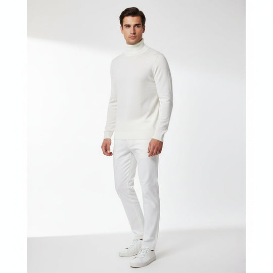 Merino Wool Turtleneck Sweater for Men – Fine and Stylish
