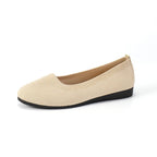 Women breathable knit non-slip sneakers lightweight slip-on casual shoes