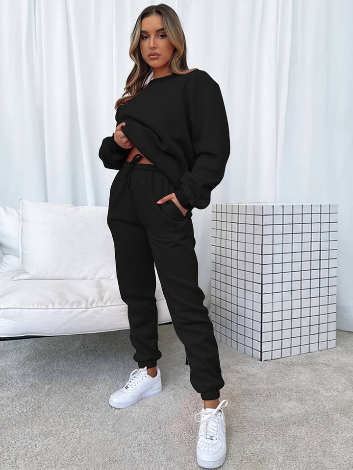 Women 2 piece lounge set relaxed fit casual matching home wear