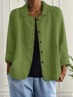 Women's light blouse loose fit, transitional weather layering top