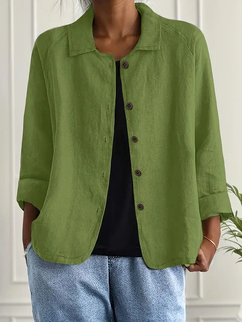 Women's light blouse loose fit, transitional weather layering top