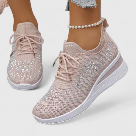 Women orthopedic sneakers with wide toe box and arch support
