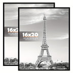 Black wall photo frames set of 2 for posters and artwork, vertical mounting