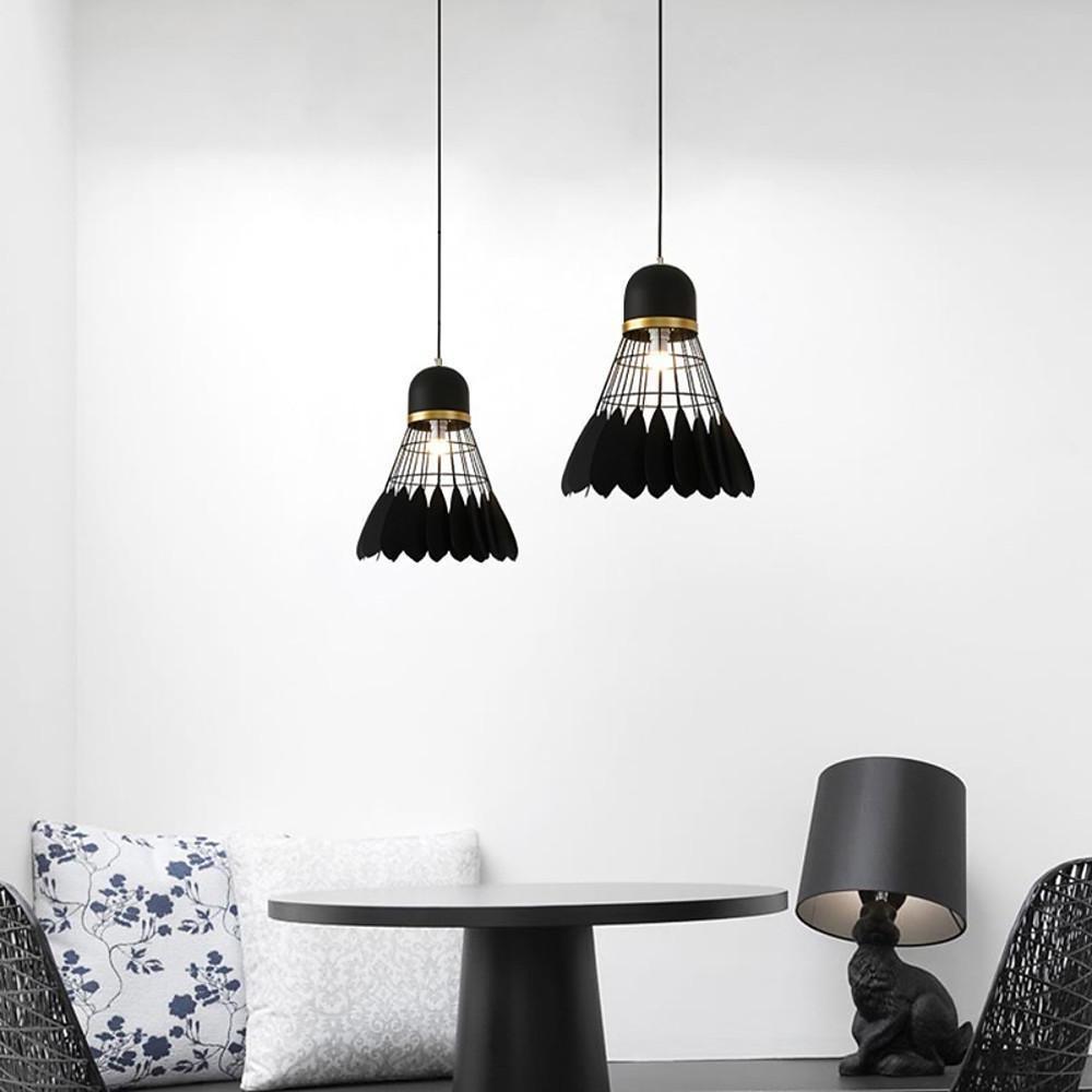 Industrial pendant lamp 1-light metal geometric ceiling fixture for kitchen