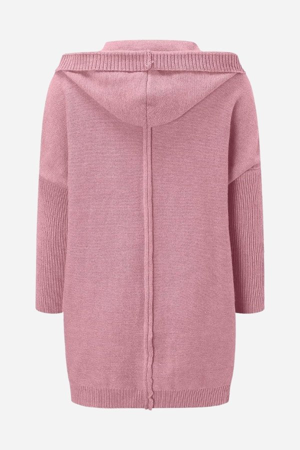 Women knit hooded oversized cardigan soft warm relaxed fit