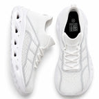 Walking sneakers wide toe box orthopedic flexible sole lace-up, available in 6 colours
