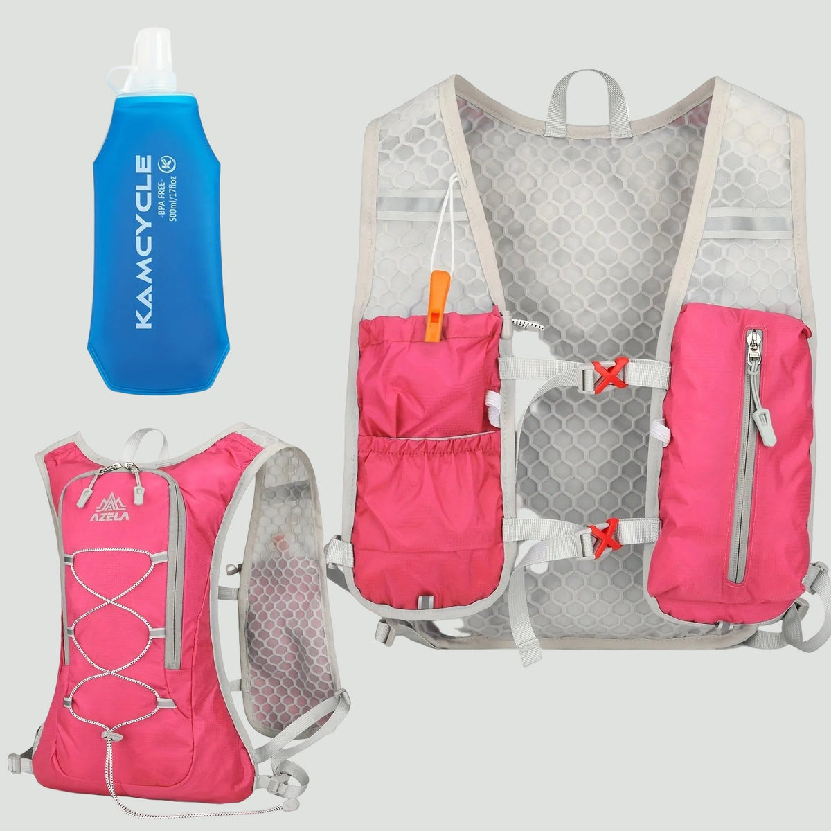 Men running vest lightweight adjustable with 500ml soft flask included