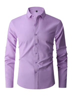 Men slim fit button up shirt classic collar available in multiple colors
