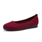 Women breathable knit non-slip sneakers lightweight slip-on casual shoes