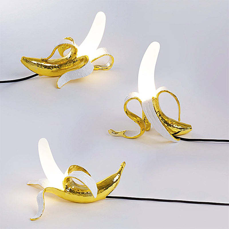 Banana table lamp creative LED resin desk light for bedroom or kids room