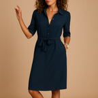 Women's dress with modern flattering fit, versatile style for work and evening