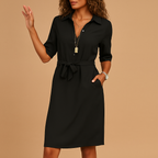 Women's dress with modern flattering fit, versatile style for work and evening
