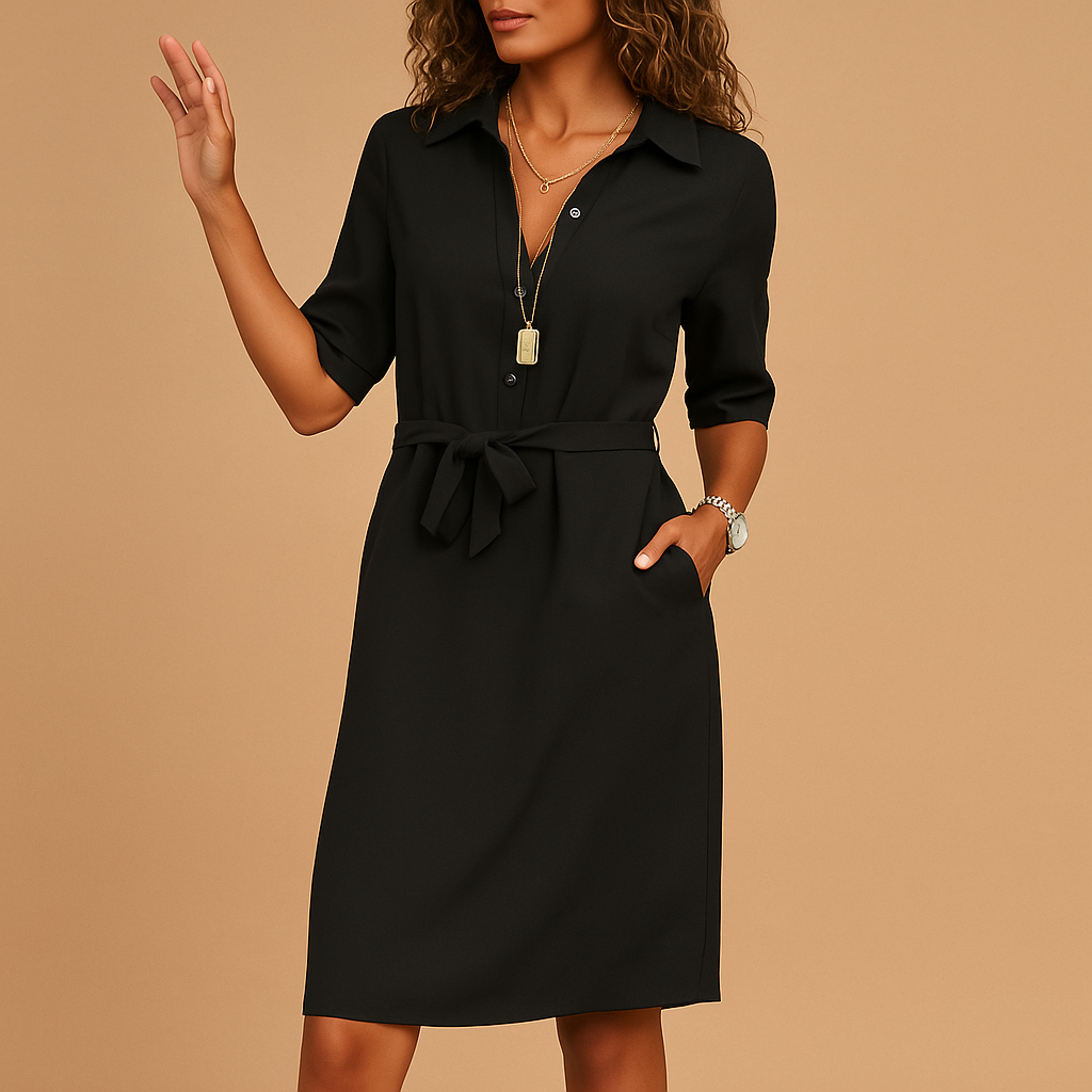 Women's dress with modern flattering fit, versatile style for work and evening