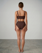 Women bikini set wrap style wire-free cups stretchy fabric