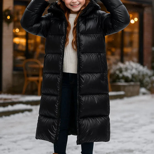 Elsa Long Winter Coat Girls – Warmth and Style