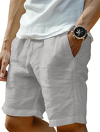 Men's casual shorts with drawstring waist, relaxed fit, available in multiple colors