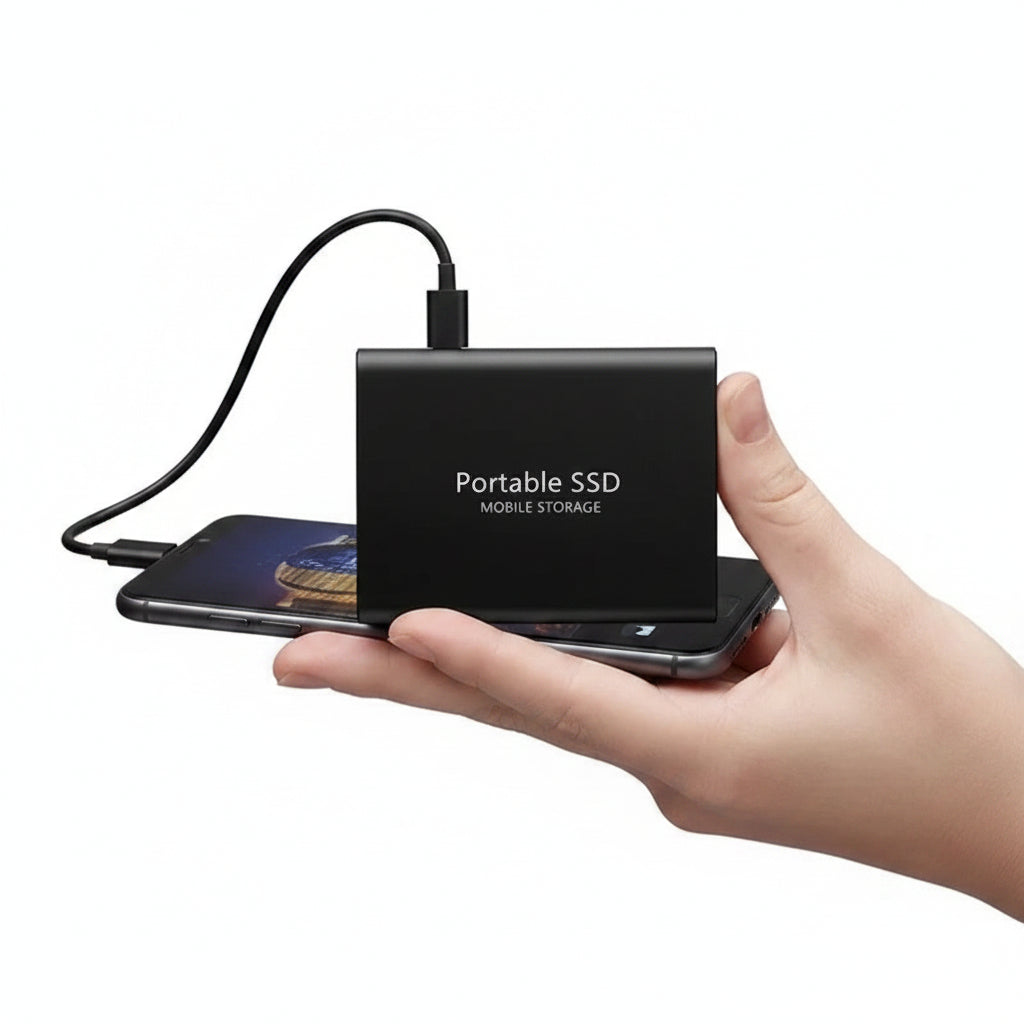 External SSD portable 128TB USB drive with 540MB/s speed and USB-C connectivity