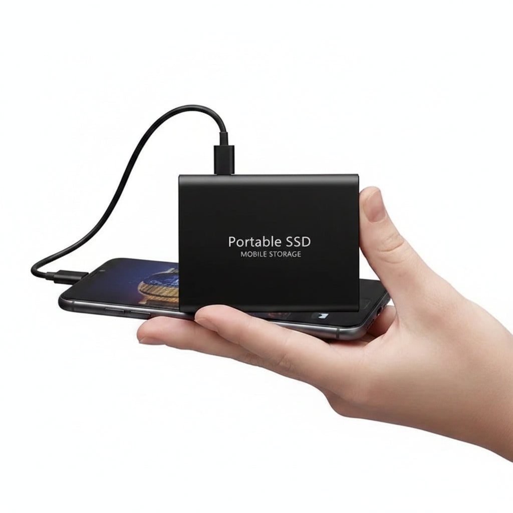 External SSD portable USB-C storage drive 540 MB/s aluminum casing