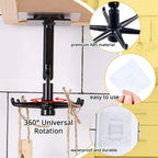 360° rotating self-adhesive hook with wall and ceiling mount, ABS plastic